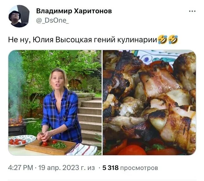 Высоцкая шашлык сгорел. Мемы про Юлию Высоцкую.