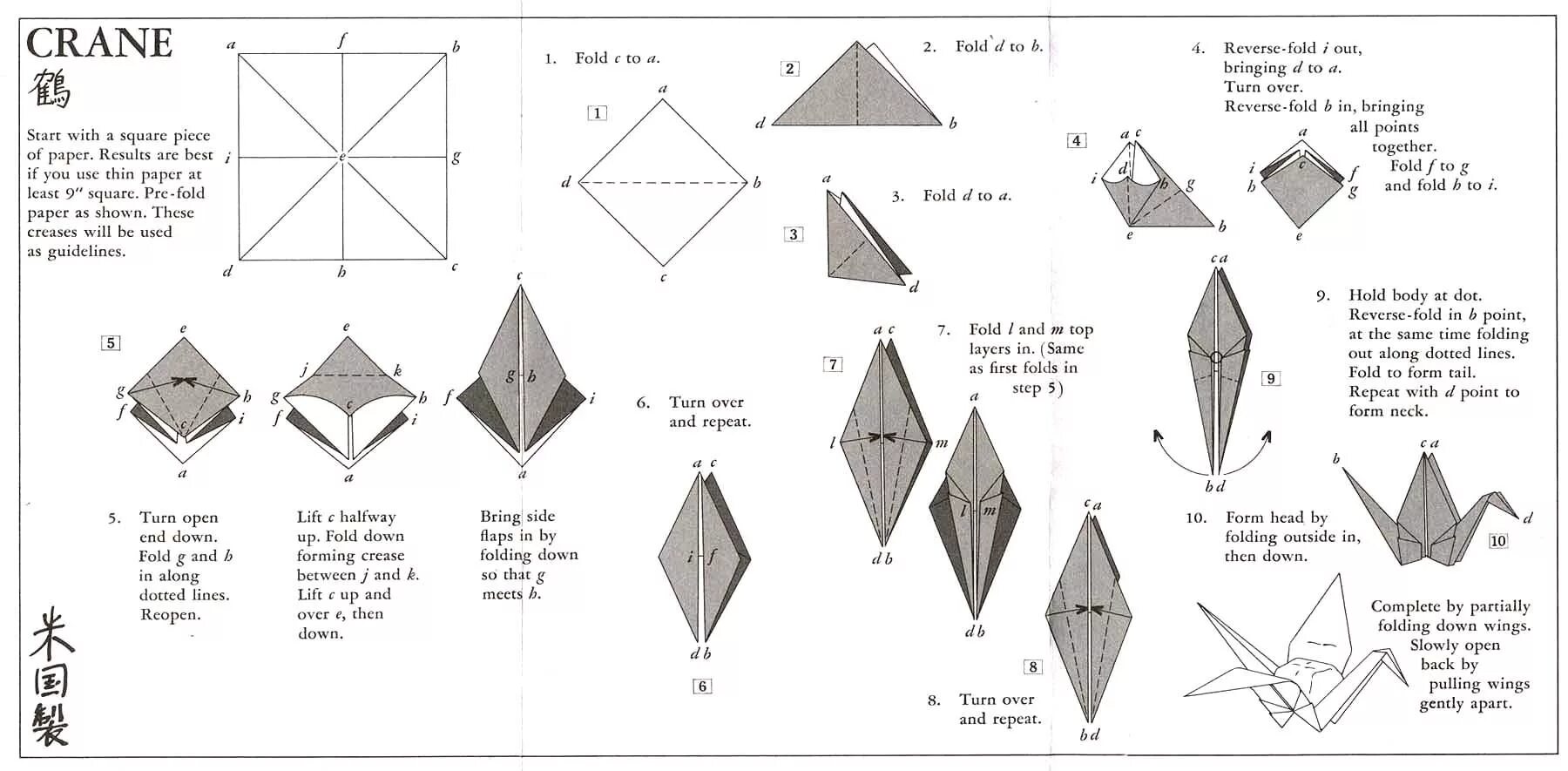 Схема изготовления бумажного журавлика. Как сделать из бумаги журавлика схема. Схема оригами Журавлик из бумаги. Японский Журавлик Цуру оригами схема.