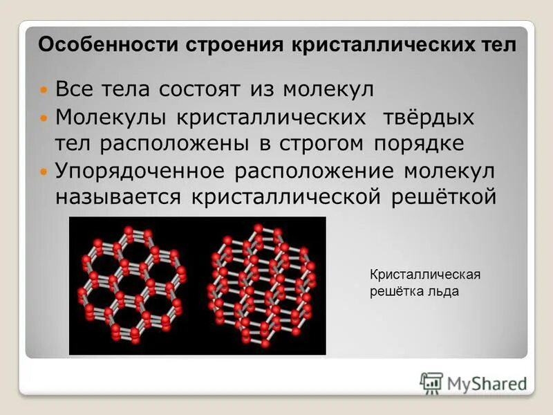 При плавлении кристаллического тела