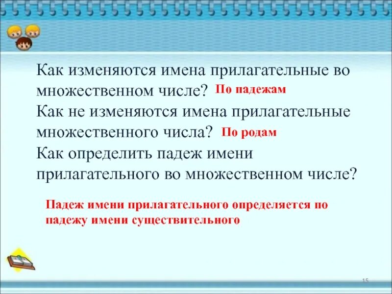 Какие имена прилагательные не изменяются по родам