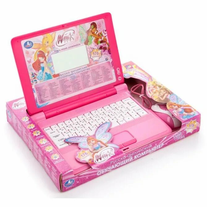 Обучающий компьютер "Winx" (Умка, pl-1596-1sim). Компьютер Умка Winx pl-1596-1. Ноутбук детский обучающий Винкс. Подарок для девочки. Что можно попросить купить