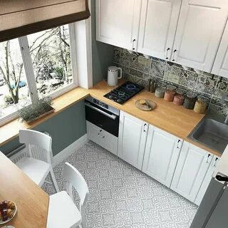 Идеи дизайнов кухонных гарнитуров для маленькой кухни (фото) .