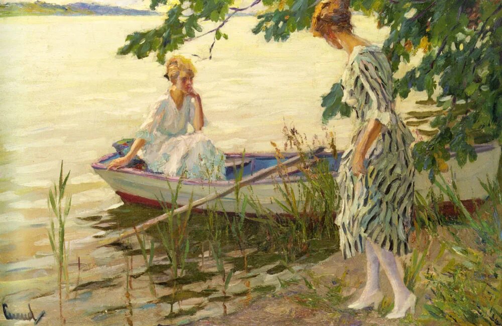 Американский Импрессионист Edward Alfred Cucuel (1875-1954). Edward Alfred Cucuel живопись. Мама на озере рассказы