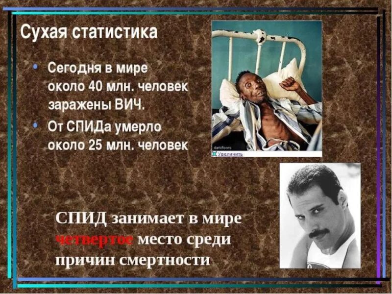 У тебя спид и значит мы умрем. Знаменитости больные спидом. известные люди болеющие спидом.