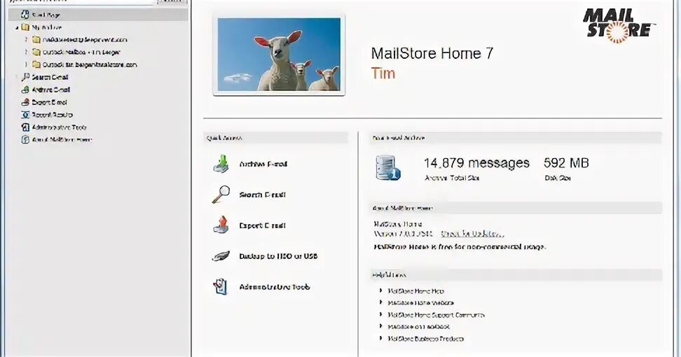 Mailstore home. Mailstore.