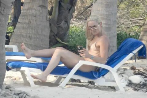 LINDSEY VONN in Bikini at a Beach in Tulum 04192021.
