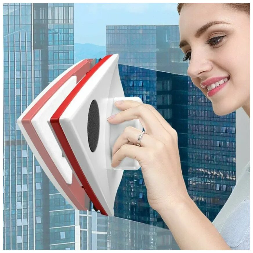 щетка магнитная для мытья окон с двух сторон, 3-8 мм 3991556. магнитная щетка wiper wash. магнитная щетка для мытья окон double-side glass cleaner. губка магнитная для стекол double glass cleaner. мыть окна с двух сторон.