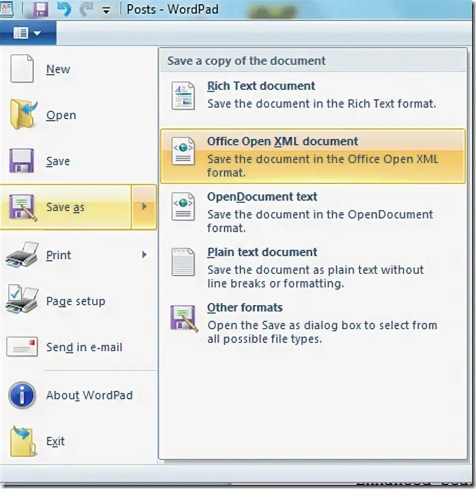 Формат office open xml