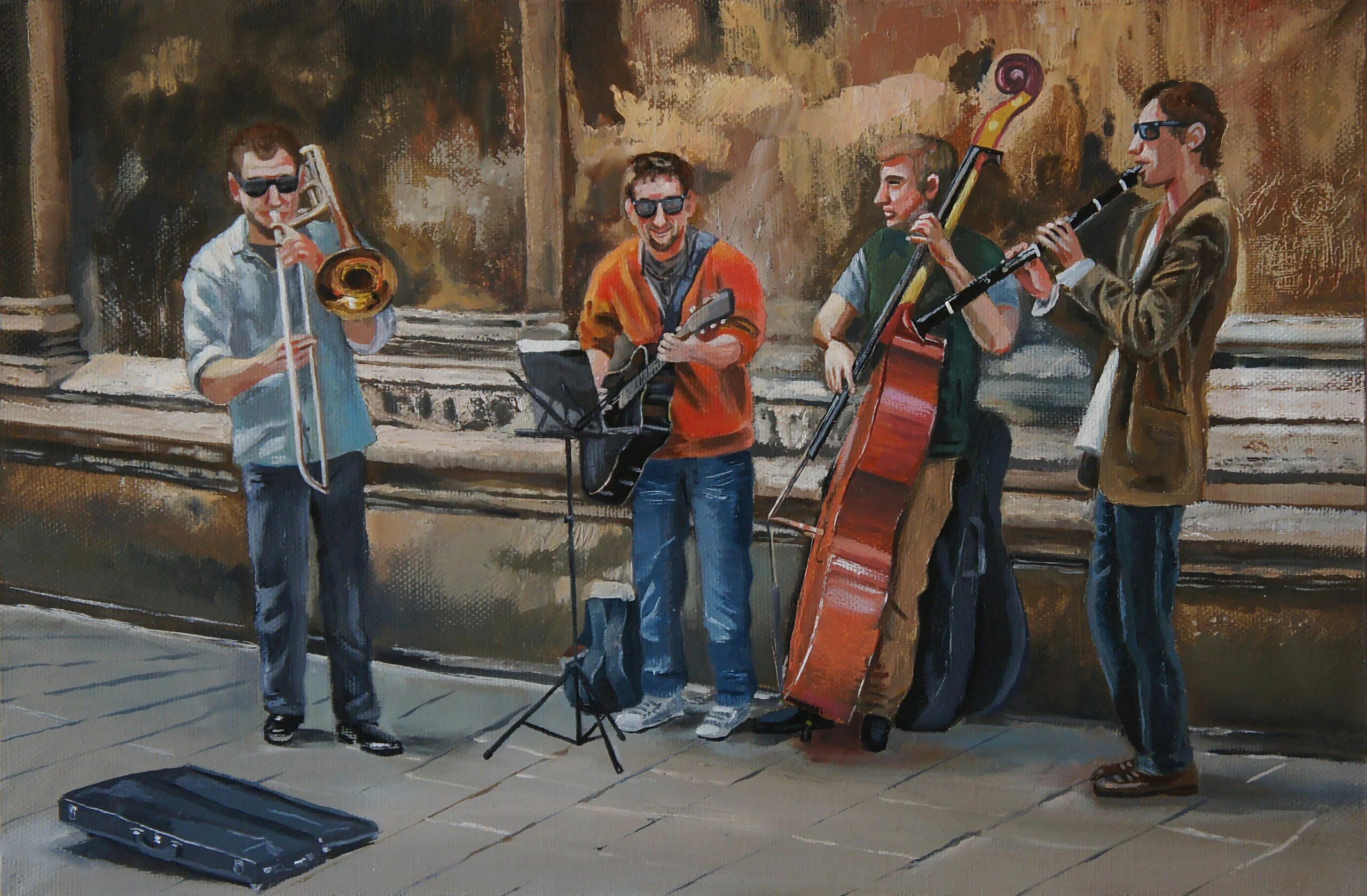 Уличные музыканты живопись. Картина музыканты. Картина музыкальные. Музыканты композиция живопись. Музыканты музыканты хапс картина.