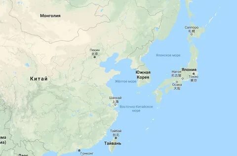 Какие берега омывает желтое море