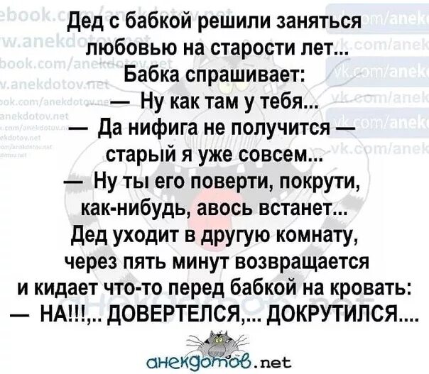 Анекдот дед с бабкой решили заняться любовью. Анекдот про виды любви. Дед решил заниматься любовью с бабкой. Анекдоты про Деда и бабку.