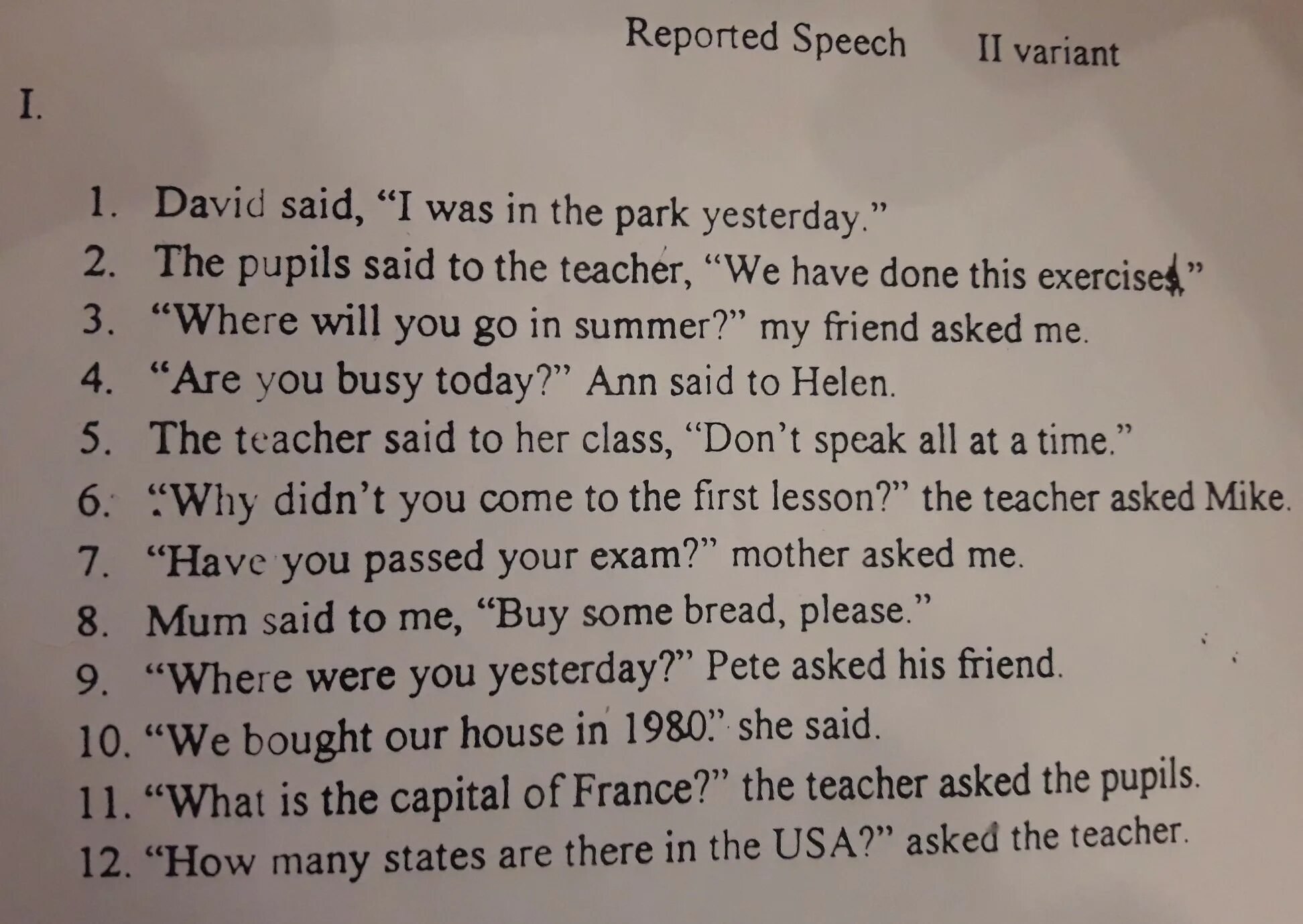 Was four yesterday. Косвенная речь в английском упражнения. Reported Speech в английском языке упражнения. Reported Speech упражнения. Reported Speech упражнения 8 класс.