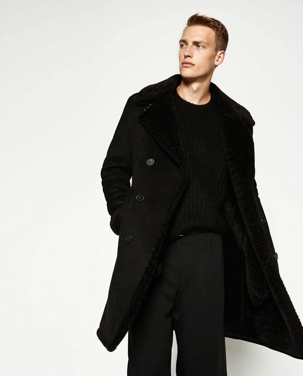 Пальто мужское Zara tessuti.