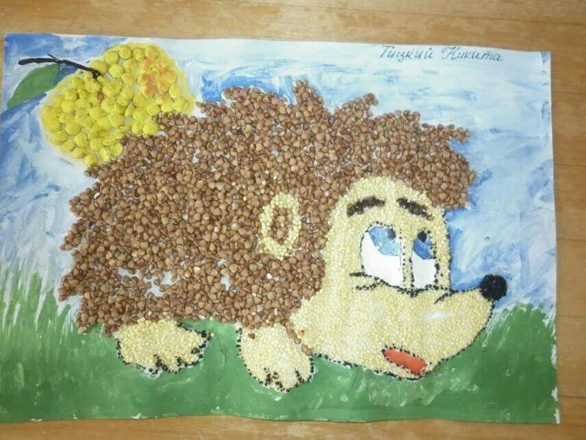 Ежик из гречки