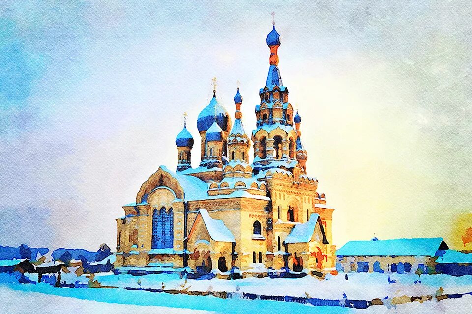 храм акварелью. вера брусенко акварель. храм акварелью. храм акварелью. художник галина гомзина храм акварель.
