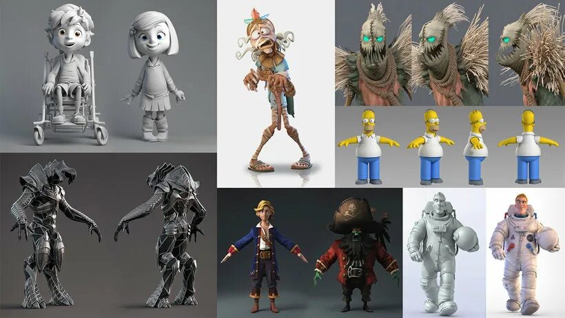 Водолаз 3d модель. Четырёхногие персонажи. 3д анимация Mixamo. 3d Modelling character Guide.