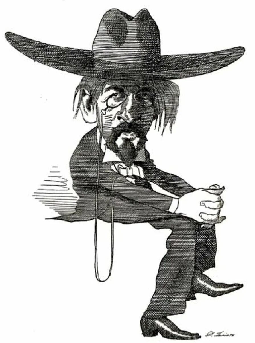 Карикатурный портрет Чехова.