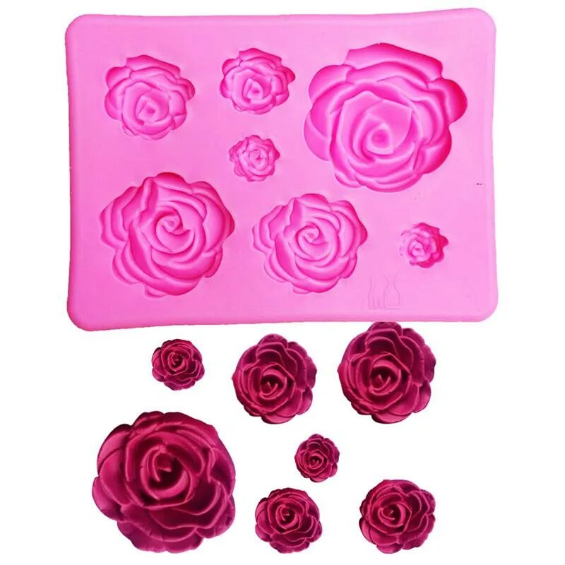 3d Silicone Mold Rose.