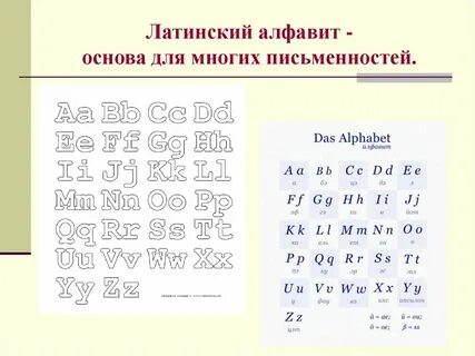 Буквы и цифры латинского языка