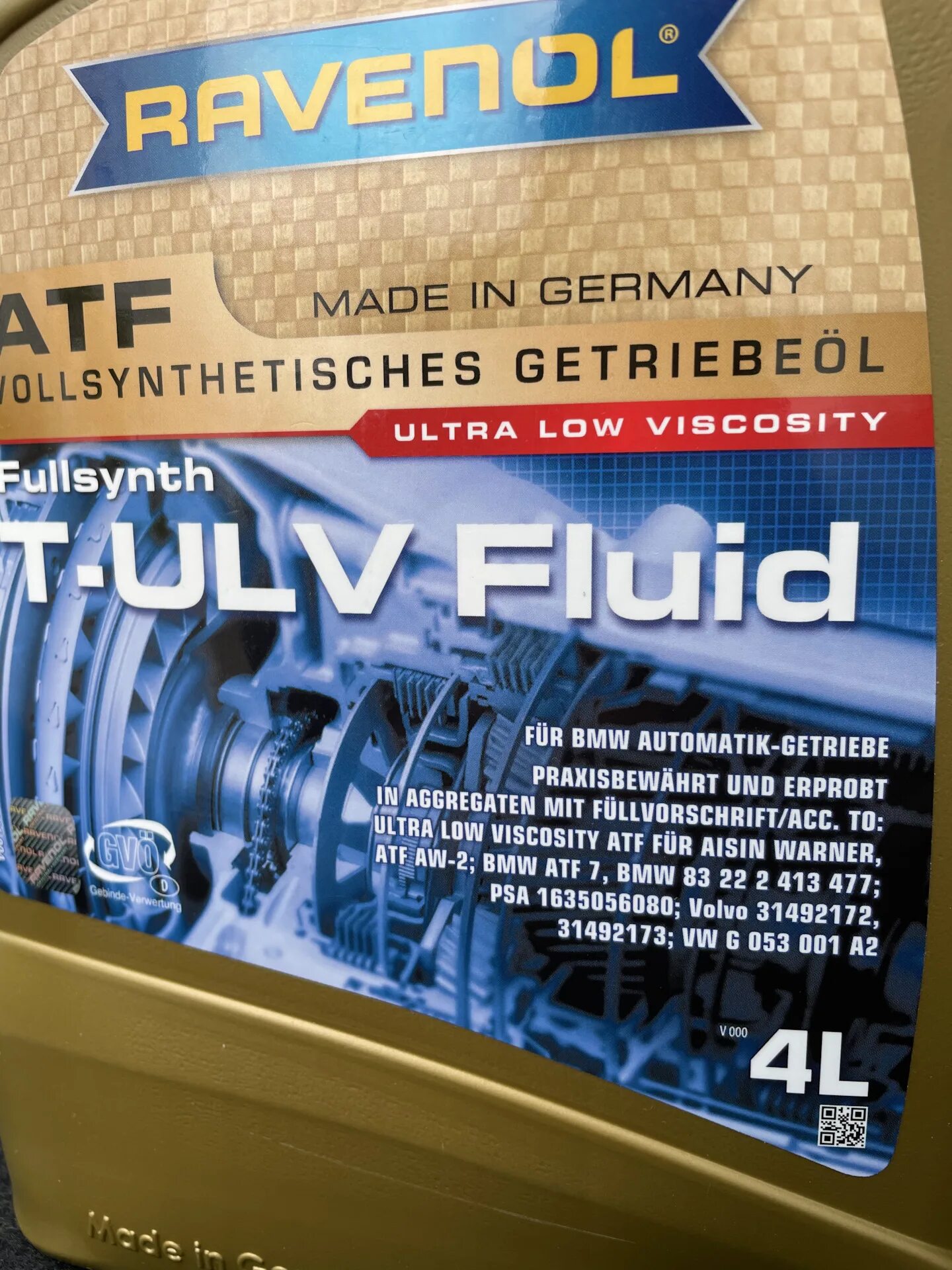 Ravenol ATF T-ULV Fluid. 83222413477 Фото.