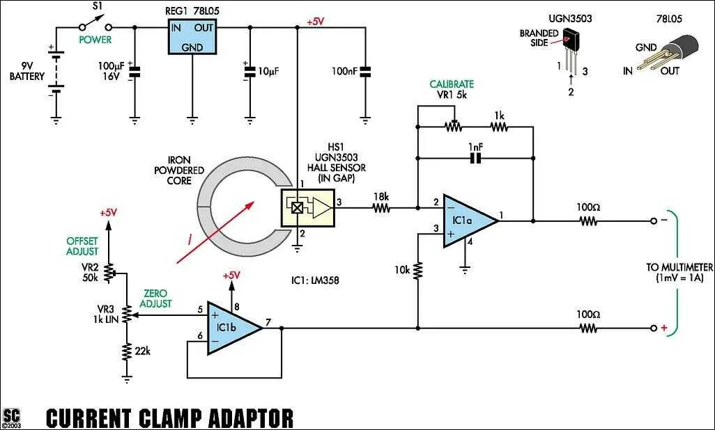 Датчик холла своими руками. Датчик тока измеритель тока на схеме. Токовые клещи с датчиком холла схема. Схема токовых клещей постоянного тока. Токовые клещи переменного тока схема.