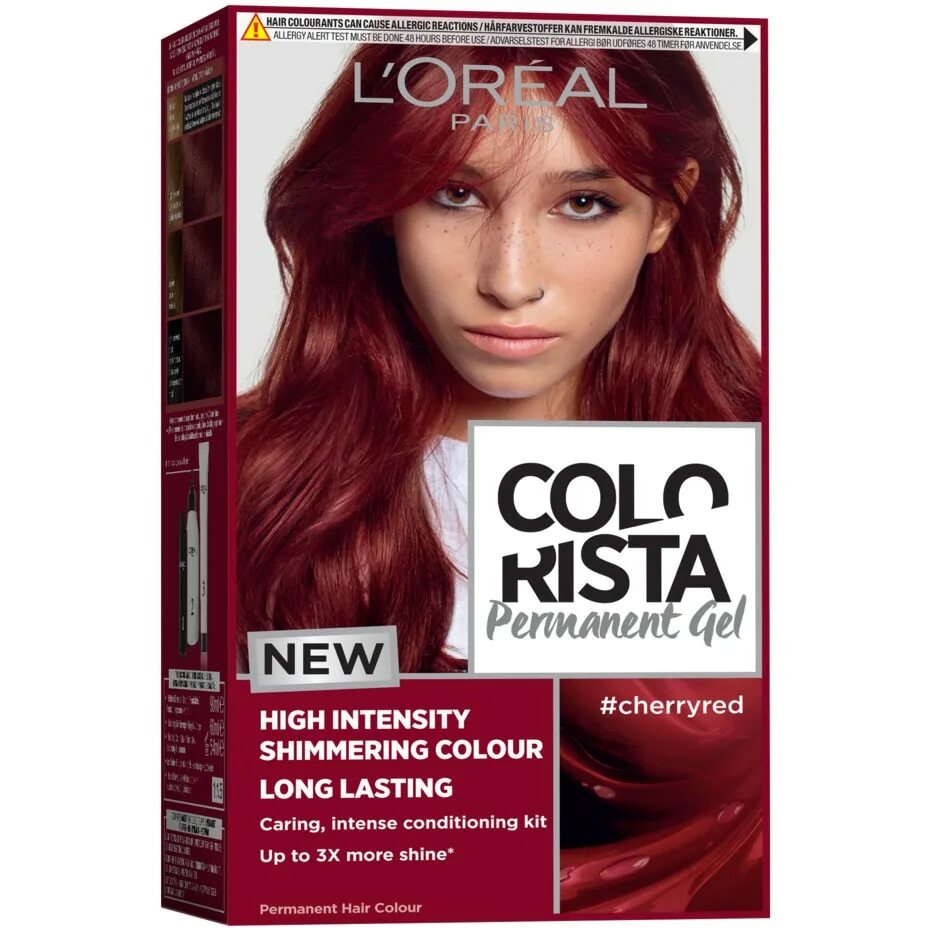 Красные краски для волос отзывы. Краска лореаль Bright Red. Loreal Colorista Bright Red. Лореаль Париж краска красная. Лореаль колориста оттенок Bright Red.