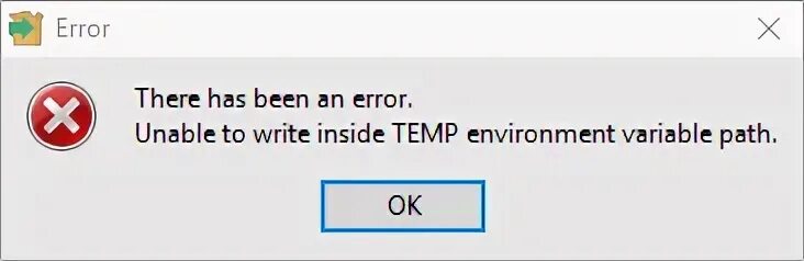 Не удается temp среда