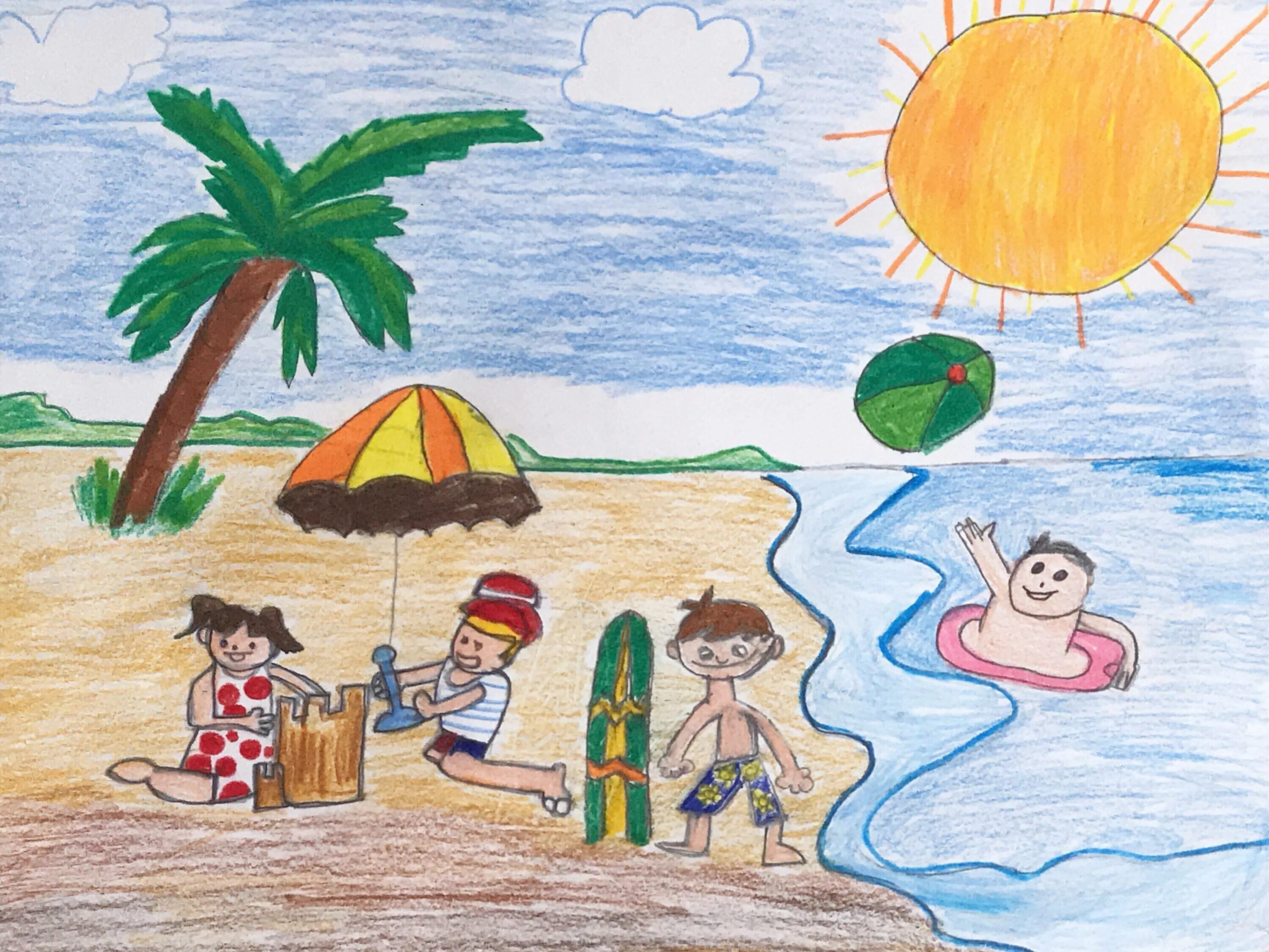 Рисунок лета для детей. Летние рисунки. Летние рисунки для срисовки. Рисунки на тему лето для срисовки. Летний рисунок для детей.