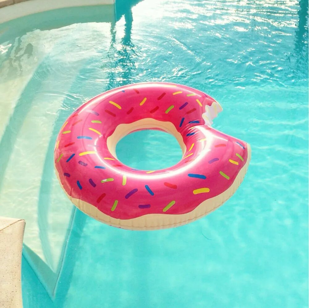 круг для бассейна. надувной круг фламинго 120 см. 56268. надувной круг в виде пончика. круг для бассейна.