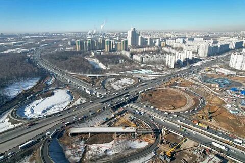 Строительство развязок мкад