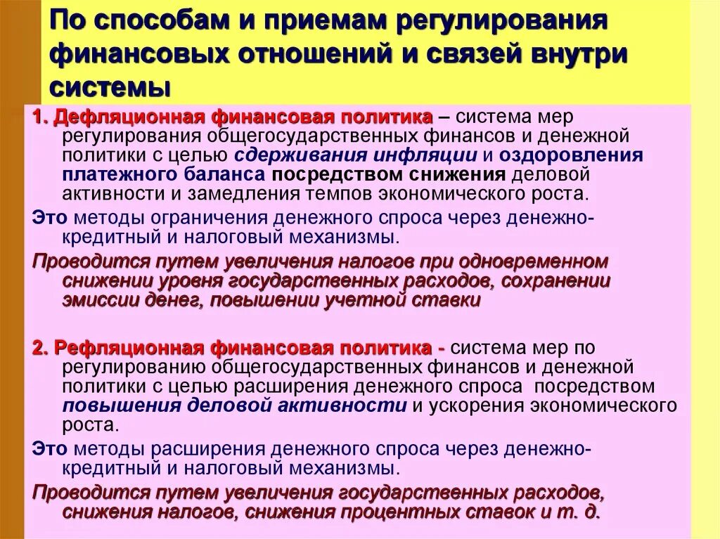 Финансовое регулирование экономических отношений. Способы регулирования финансовых отношений. Методы регулирования финансовых отношений. Правовое регулирование финансовых отношений. Механизм финансового регулирования.