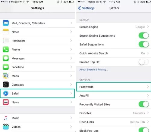 как поставить пароль на сафари