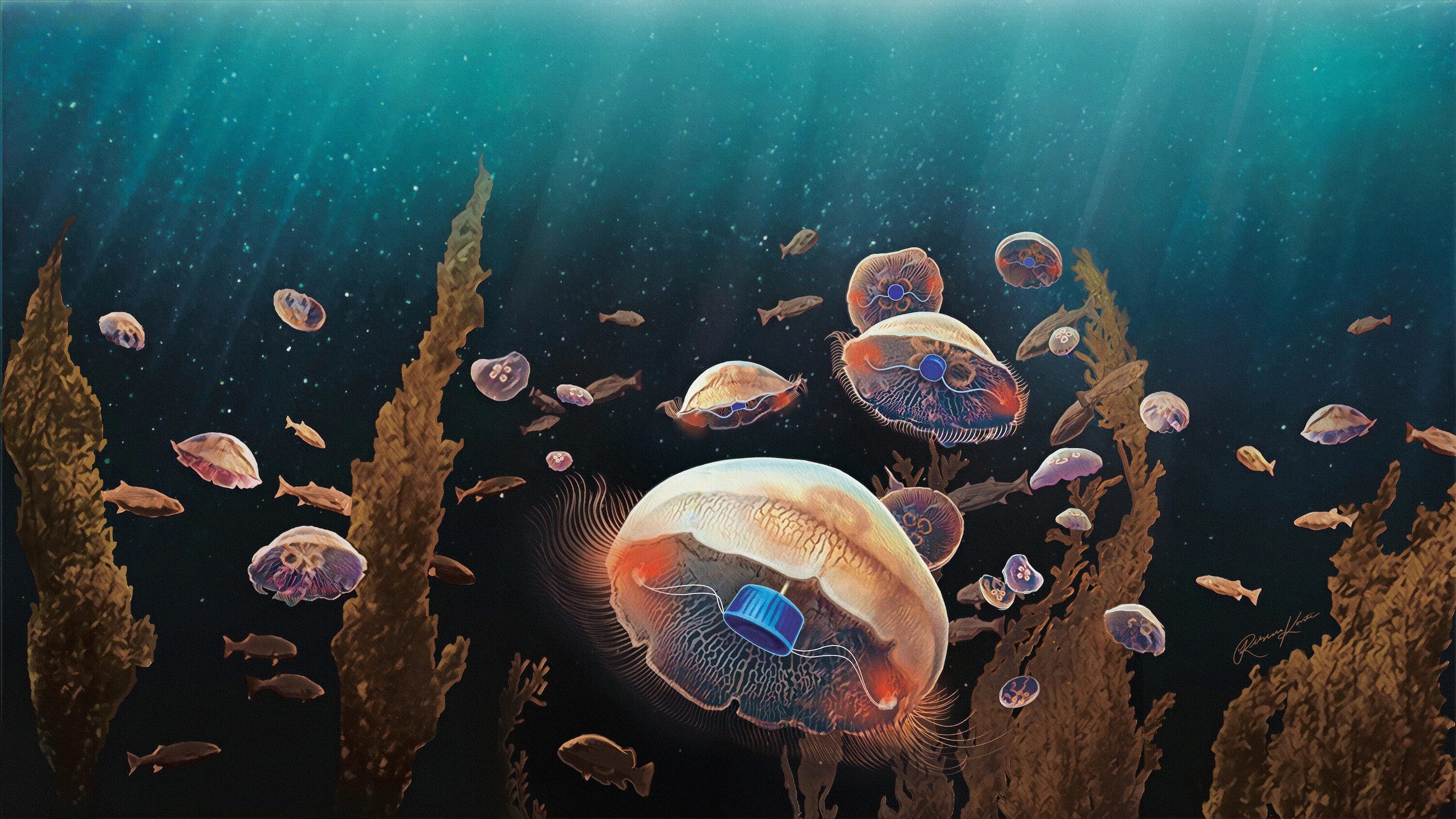Исследование глубин океанов. Морские глубины. Дно океана. Исследование глубин океана. Медузы в океане.