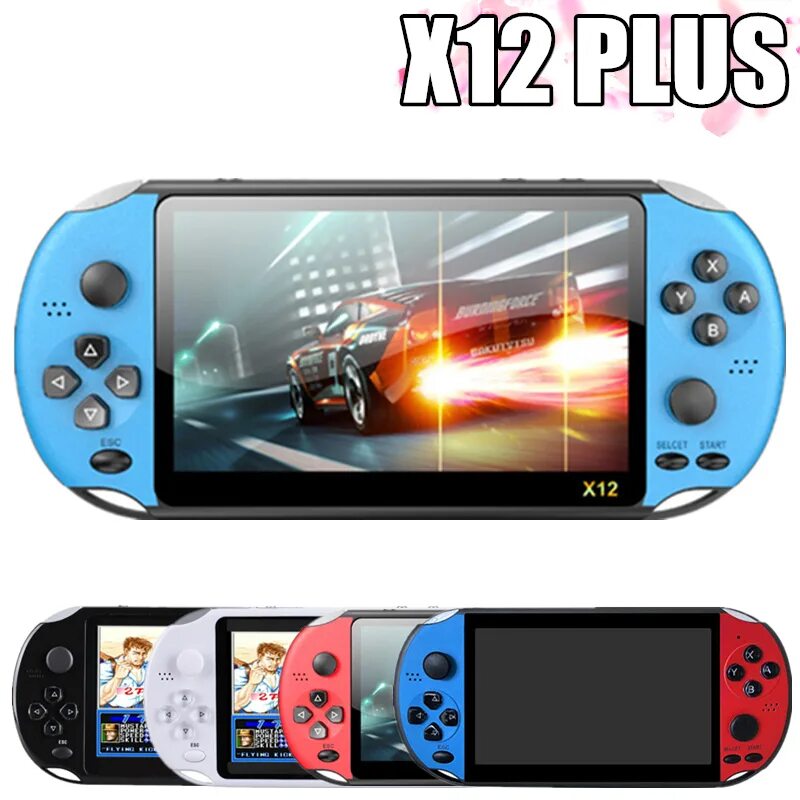 Psp x12 plus pro. Игровая портативная консоль x12 pro. junior fc 32 slim. games 8gb black приставка.