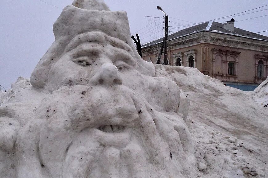 Дед из снега. Дед из снега