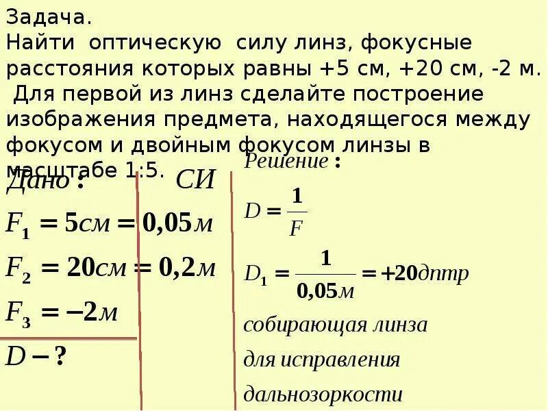 Оптическая линза физика 8 класс