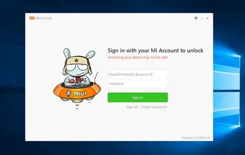 Xiaomi unlock tool