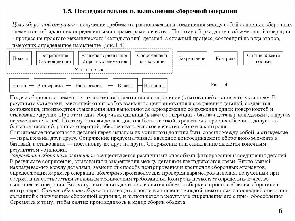 Выполнение сборочных операций