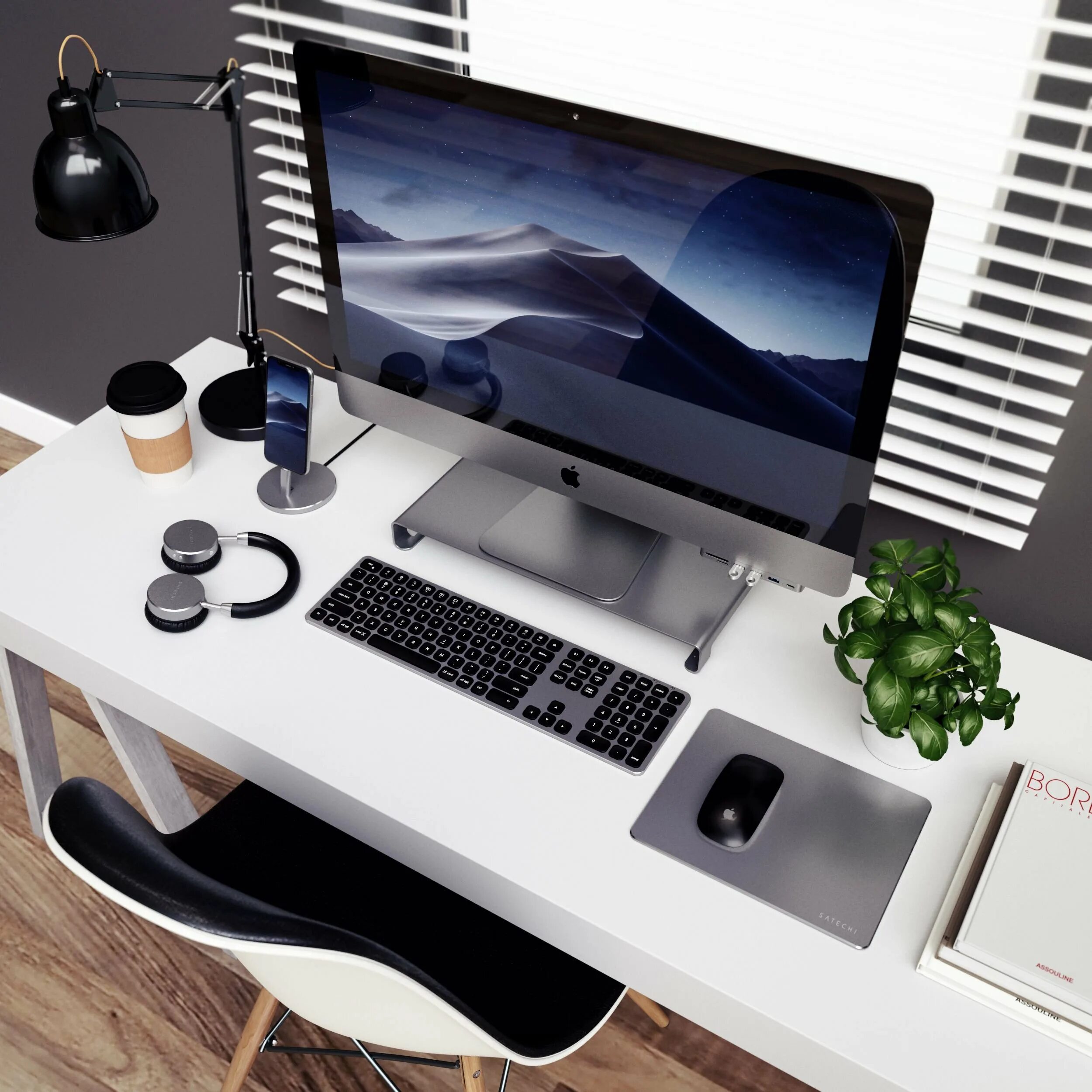 Desk board. IMAC Desk Setup. Компьютер эпл в офисе. Стол для компьютера. Украшение компьютерного стола.