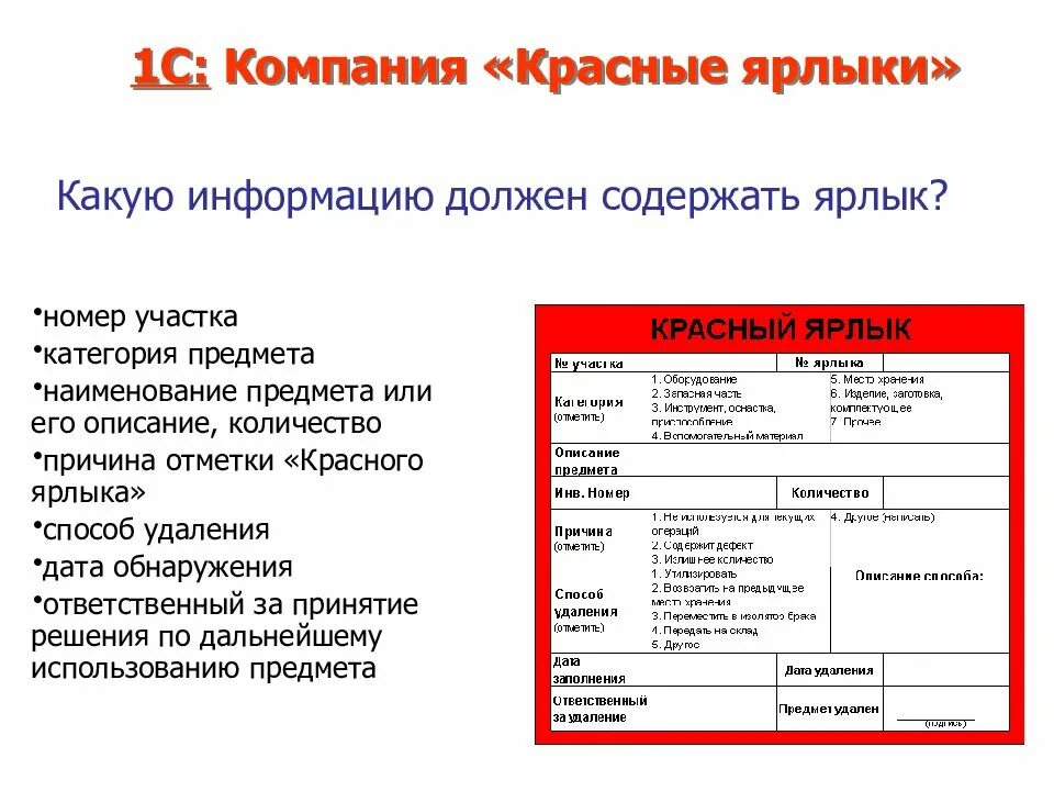 Понятие ярлык. Красные ярлыки в бережливом производстве. Компания красных ярлыков. Использование красных ярлычков. Кампания красных ярлыков.