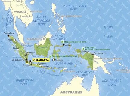 Джакарта столица какой страны на карте