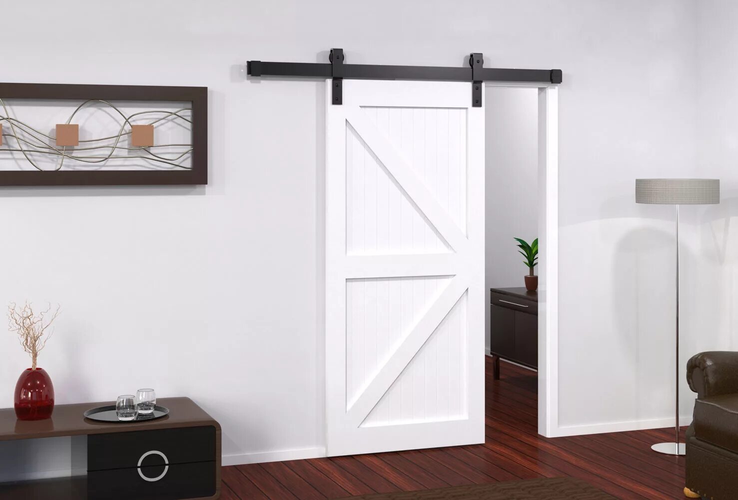 Двери на рельсах межкомнатные. Амбарная дверь Barn Door 80. Амбарная дверь белая лофт. Амбарные раздвижные двери в стиле лофт. Амбарные двери в стиле лофт.