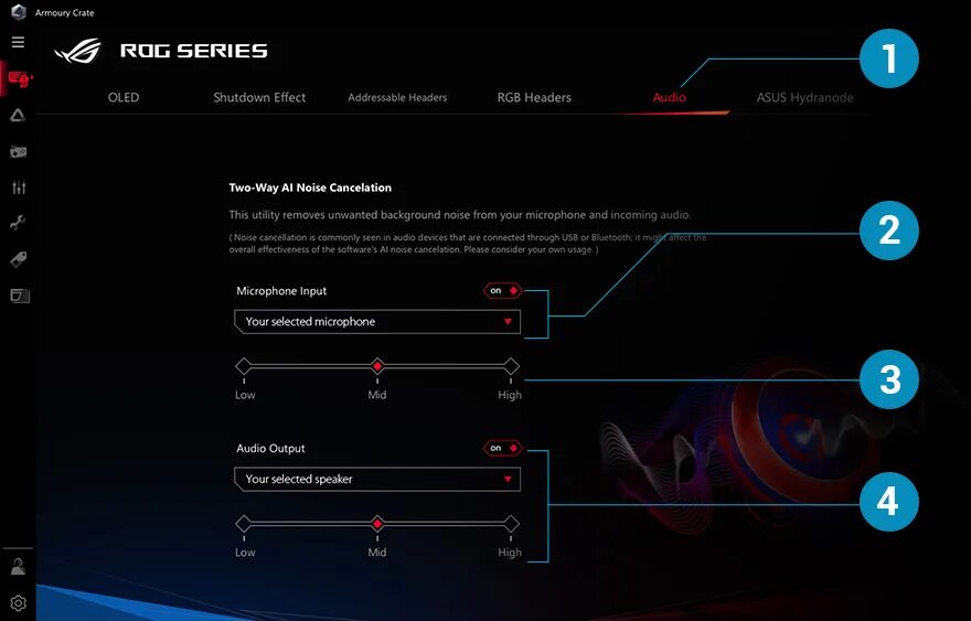 Ai noise cancellation. Asus ai noise. two way ai noise cancellation. active noise cancellation.