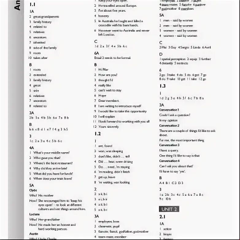 Speakout intermediate keys