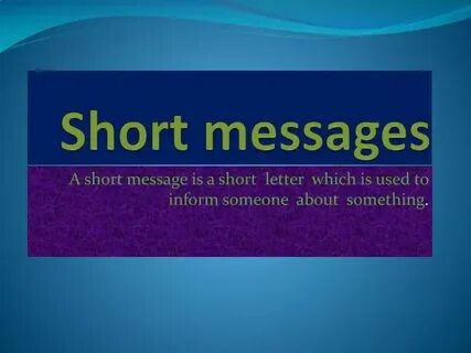 Short message