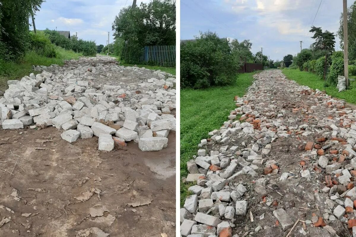 Отсыпка кирпичом. Бой кирпича на дорогу. битый кирпич на дорогу. отсыпка дороги кирпичом. кирпич для засыпки дороги.