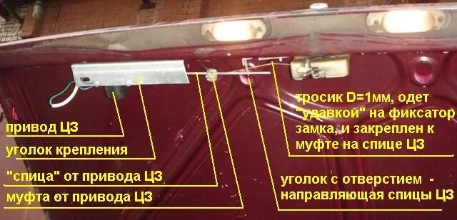 Замок багажника ваз 2107 схема Открывание багажника с кнопки. Lada 21073, 1,5 л, 2009 года электроника DRIVE2