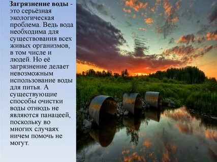 Загрязнение окружающей среды определение проблемы