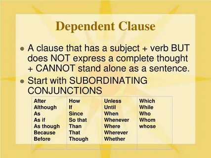 Verb clause