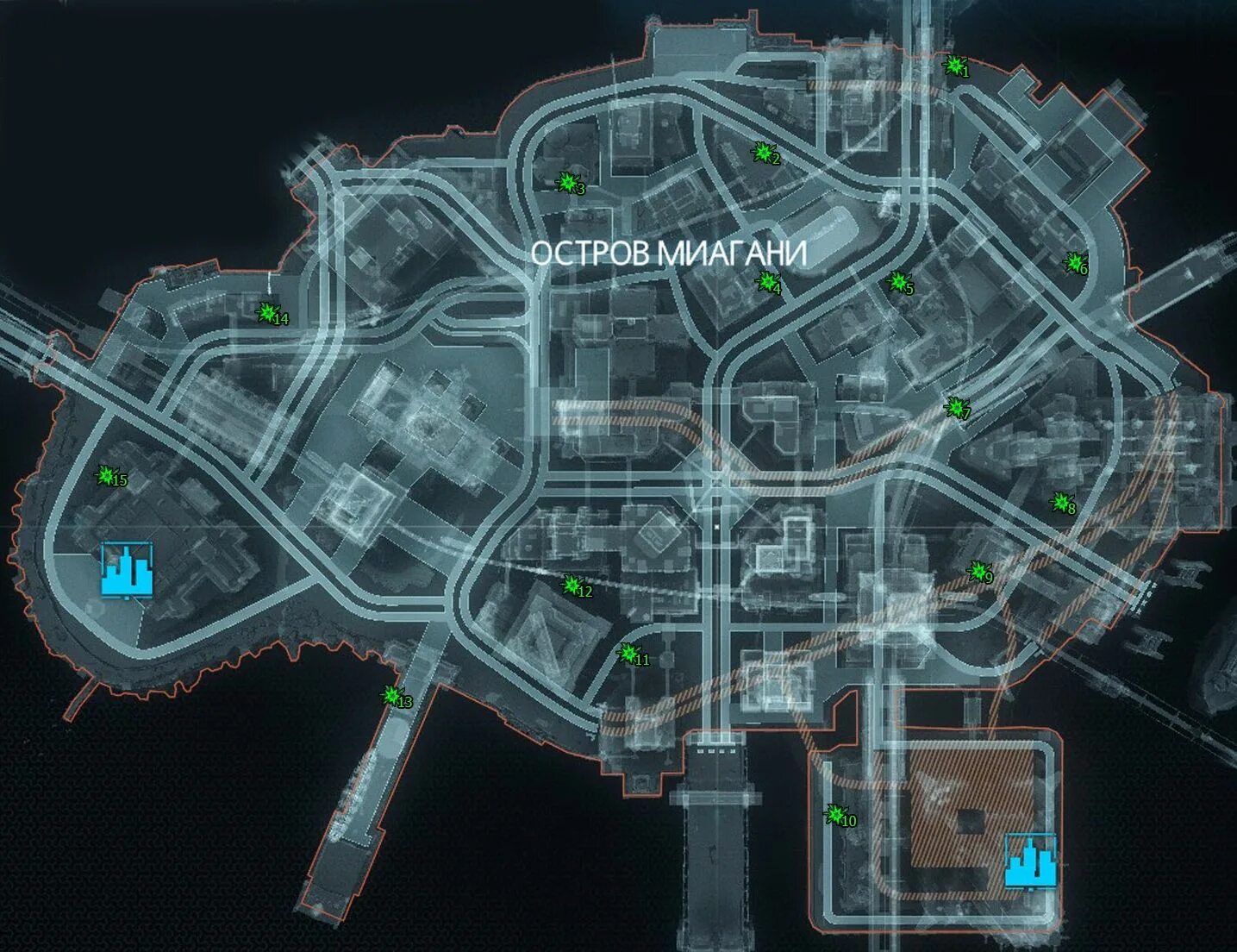 Блокпосты миагани. Batman arkham knight карта. Бэтмен аркхем кнайт король дороги карта. Остров миагани блокпосты batman arkham knight. Batman arkham knight блокпосты остров основателей карта.